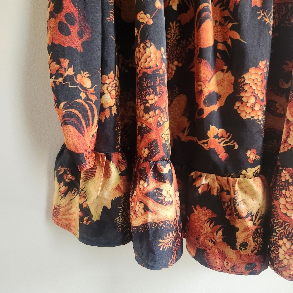 Missguided floral Long Sleeve dress - Picture 6 of 6